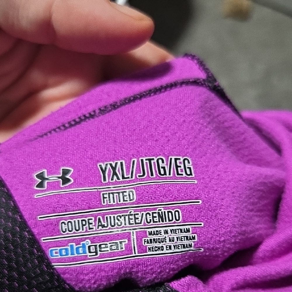 Under Armour Black Hoodie with Purple Details - Picture 2 of 3